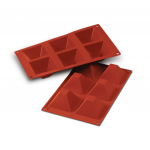 Moule silicone 6 pyramides 71 x 71 H 40 MM - SF007