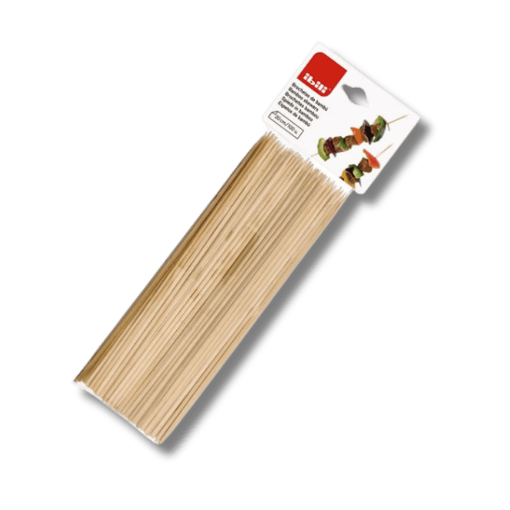 pic à brochette 20 cm 100 Brochettes Bambou 20 Cms. – Image 1