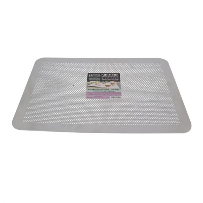 Plaque pâtisserie plate perforée alu 40 x 30 cm – Image 2