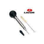 Poire à jus inox avec 2 embouts et goupillon