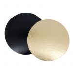 Ronds carton double face or/noir Ø 280 MM