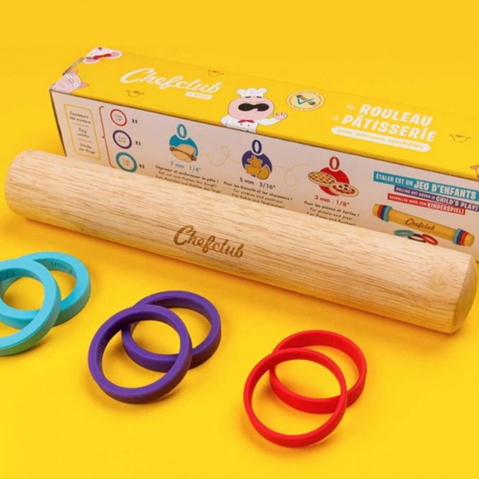 Rouleau à pâtisserie kids avec anneaux ajustables – Image 5