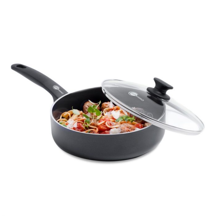 Sauteuse bord droit + couvercle verre Cambridge Ø 24 CM – Image 2