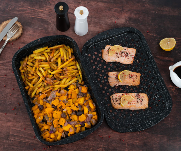 Roaster Américaine - Rectangle 40x25x5cm 3 pièces – Image 2