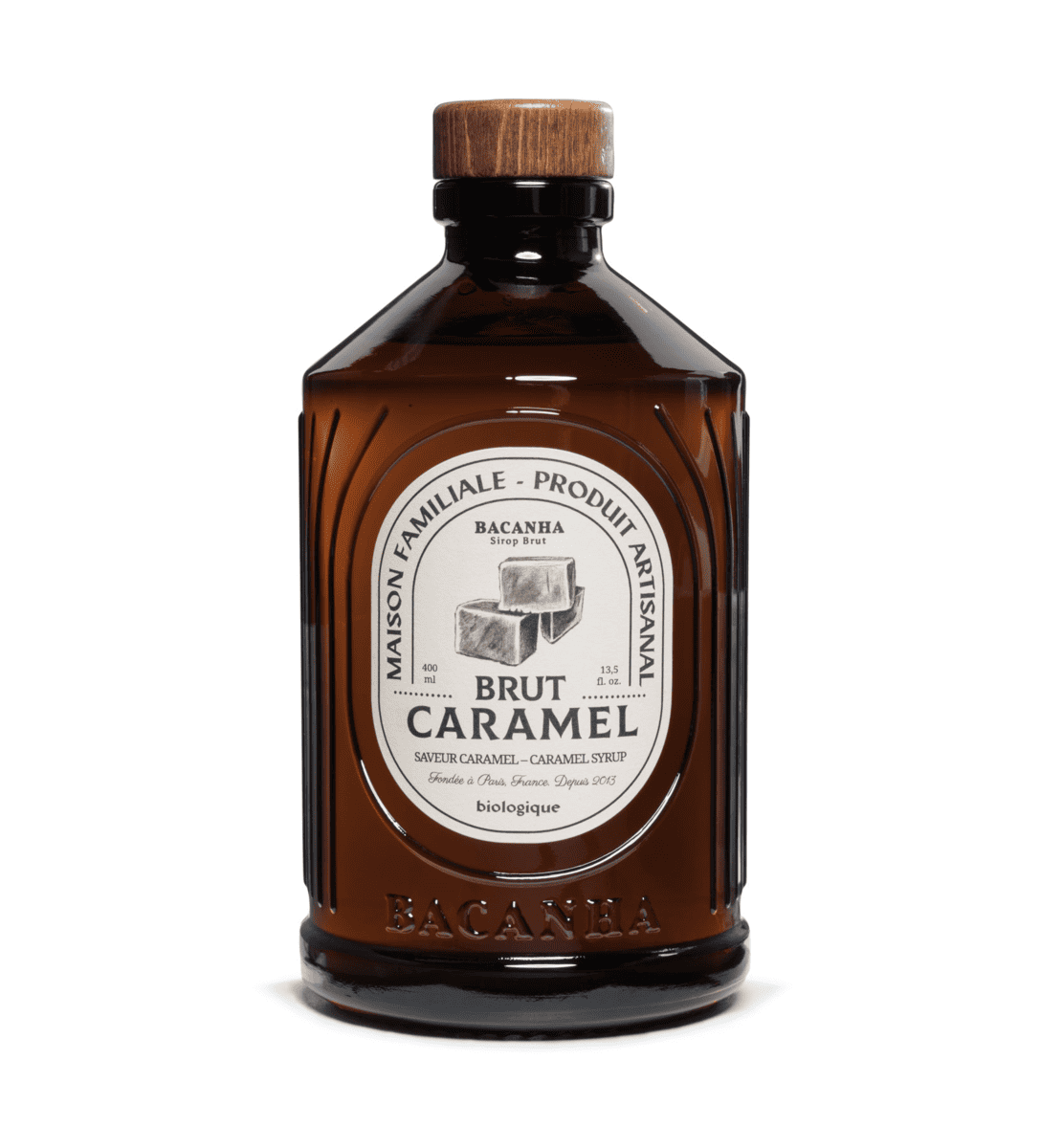 sirop-de-caramel-brut-bacanha-av Sirop Caramel Salé bio bouteille verre 400ml – Image 1