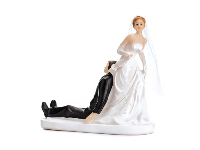 Figurine topper mariés parapluie coup 19 CM - PF19 – Image 2