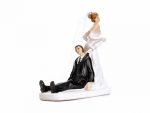 Figurine topper mariés parapluie coup 19 CM - PF19