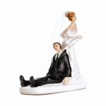 Figurine topper mariés parapluie coup 19 CM - PF19