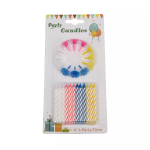 Set 24 bougies 4 couleurs et 12 supports – Image 2
