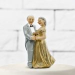 Figurine topper marié papy mamie  noce or 12 CM - PF50