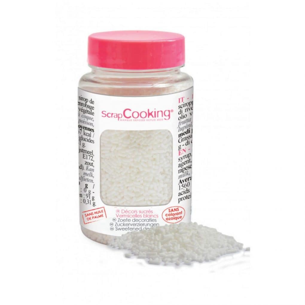 vermicelle-blanc.jpg Pot de décors sucrés Vermicelles blanc – Image 1