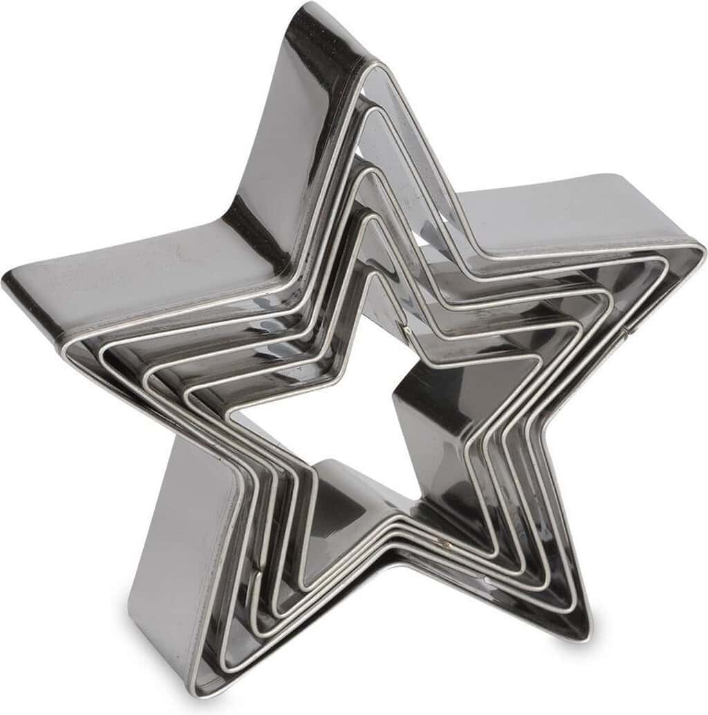 1188x1200 Emporte pièce inox étoile x5 – Image 1