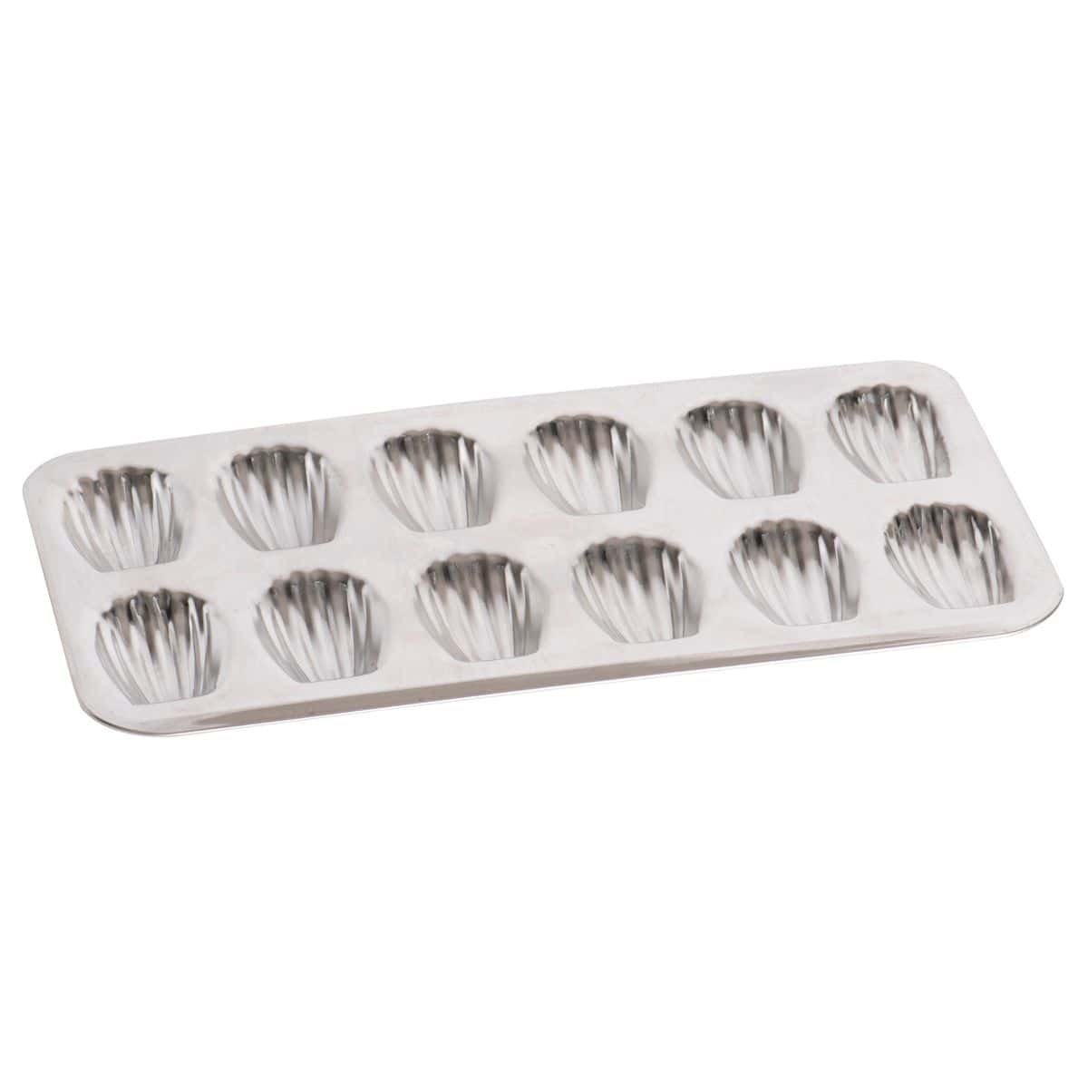 164710_packshot_11 Plaque 12 madeleines fer blanc – Image 1