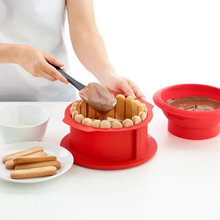 Moule charlotte 18 cm démontable rouge – Image 5