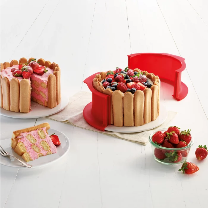 Moule charlotte 18 cm démontable rouge – Image 7