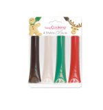 4 stylos goût choco rouge, blanc, vert, choco