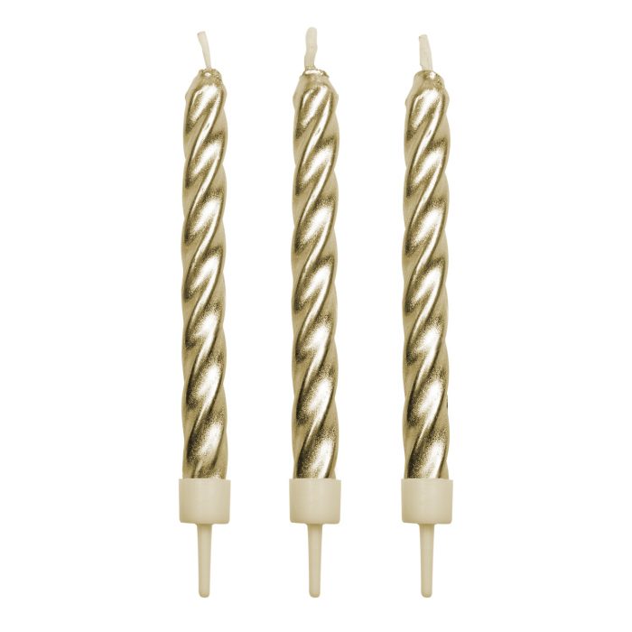 Bougies twist dorée set/10 – Image 2