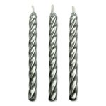 Bougies twist argent set/10