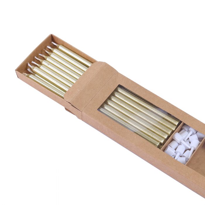 Bougies dorée 18 CM set/16 – Image 5