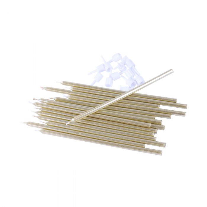 Bougies dorée 18 CM set/16 – Image 4