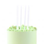 Bougies blanche avec paillette dorée 18 CM set/16 – Image 6