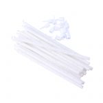 Bougies blanche avec paillette dorée 18 CM set/16 – Image 4
