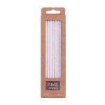 Bougies blanche avec paillette dorée 18 CM set/16