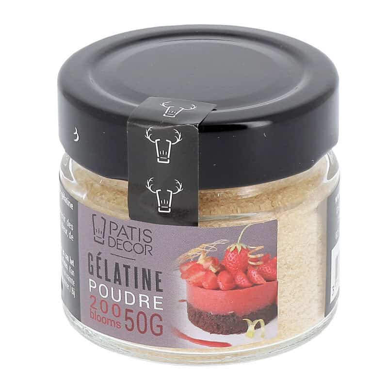 gelatine-bovine-en-poudre-200-blooms-patisdecor-50-g Gélatine bovine poudre 200 blooms 50 G – Image 1