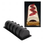 Moule silicone bûche lisse  30 x 10 H 7 CM