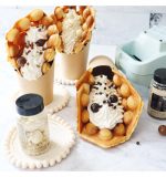 Sachet de décors perles chocolat blanc et doré 50g – Image 2