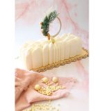 Sachet de décors perles chocolat blanc et doré 50g – Image 3