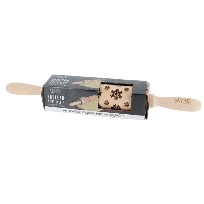 Rouleau à pâtisserie à motifs bois flocons 35 CM motifs 17 CM – Image 2