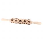 Rouleau à pâtisserie à motifs bois flocons 35 CM motifs 17 CM