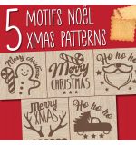 Tampons pour biscuits bois Christmas + découpoir – Image 3