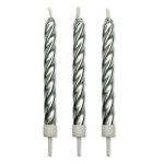 Bougies twist argent set/10 – Image 2