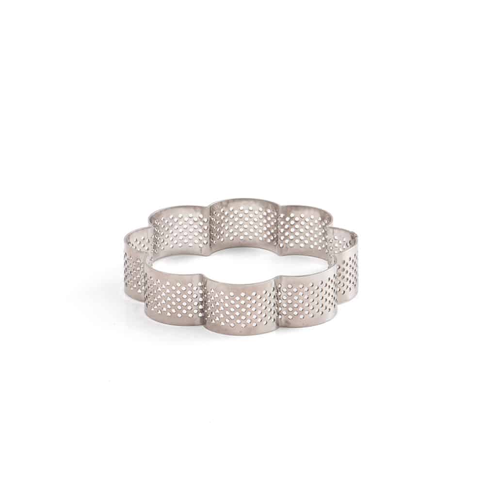 0064080-1 Forme Fleur En Acier Inoxydable Micro-Perfore 9 X 9 X 2 H cm – Image 1