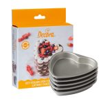 Set 5 moules anti-adhésif Coeur 150 x 150 x 20 MM