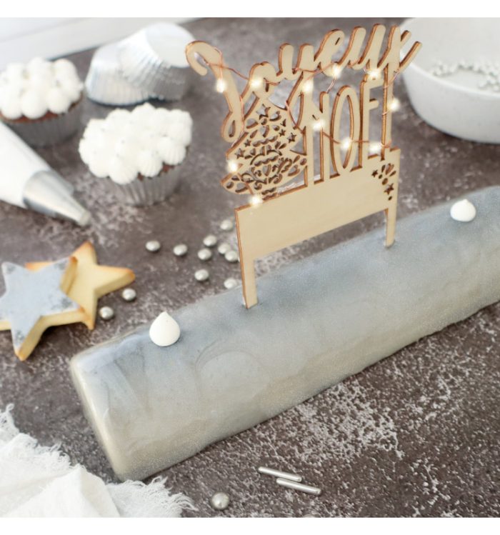 Cake topper led Joyeux Noël grand modèle – Image 2