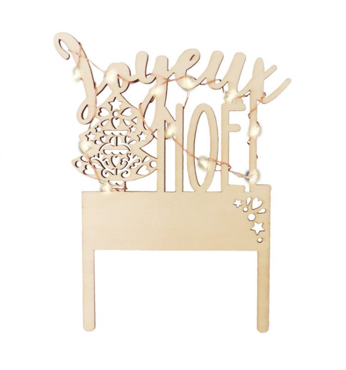 Cake topper led Joyeux Noël grand modèle – Image 3