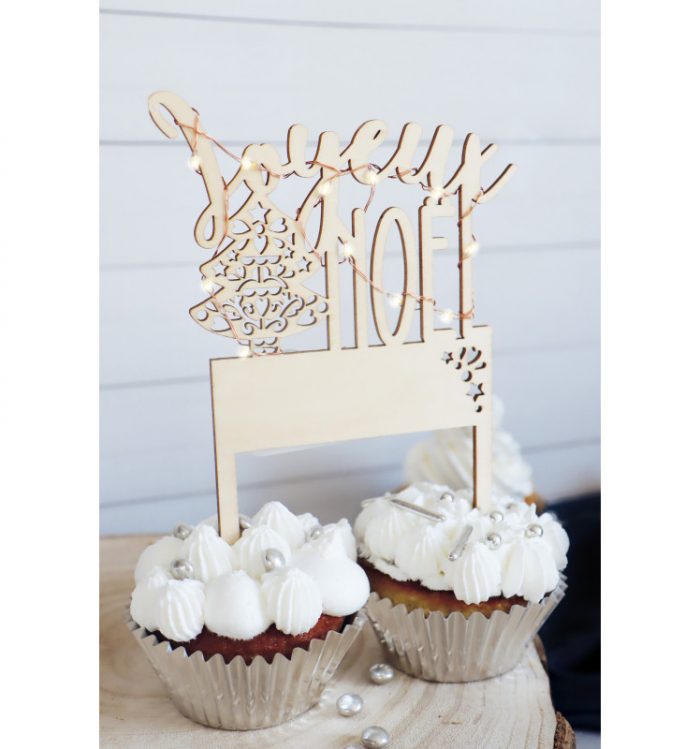 Cake topper led Joyeux Noël grand modèle – Image 4