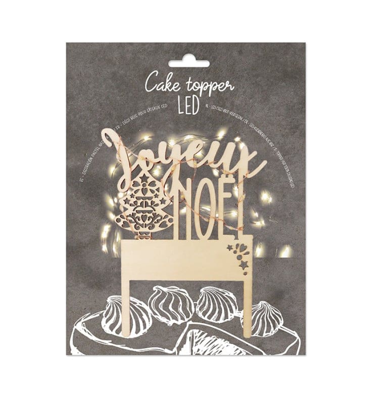 cake-topper-led-joyeux-noel Cake topper led Joyeux Noël grand modèle – Image 1