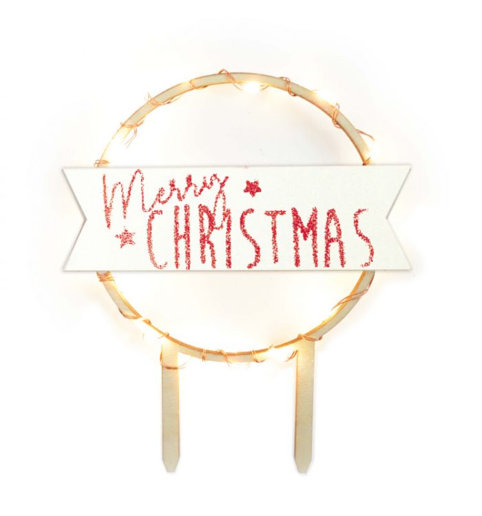 Cake topper led Merry Christmas – Image 3