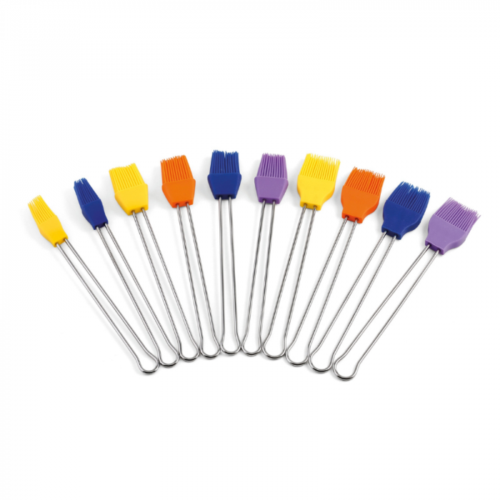 Pinceau Silicone Manche Inox Violet – Image 2