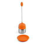Boule à thé silicone/inox orange