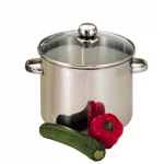 Marmite  Traiteur inox 24 cm avec couvercle en verre