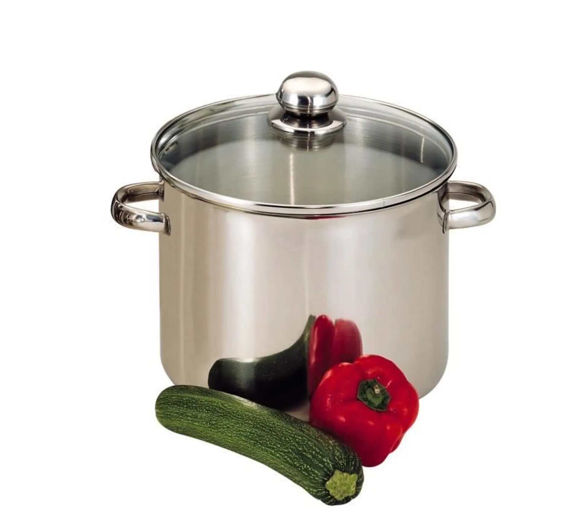 3216383426529_Q Marmite Traiteur inox 24 cm avec couvercle en verre – Image 1