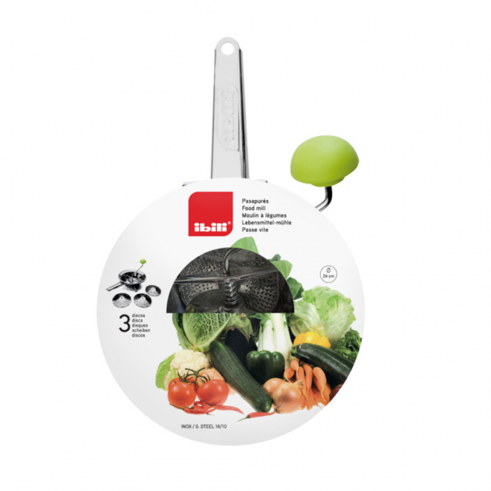 Presse Purée avec 3 disques en acier inoxydable 20 cm – Image 3