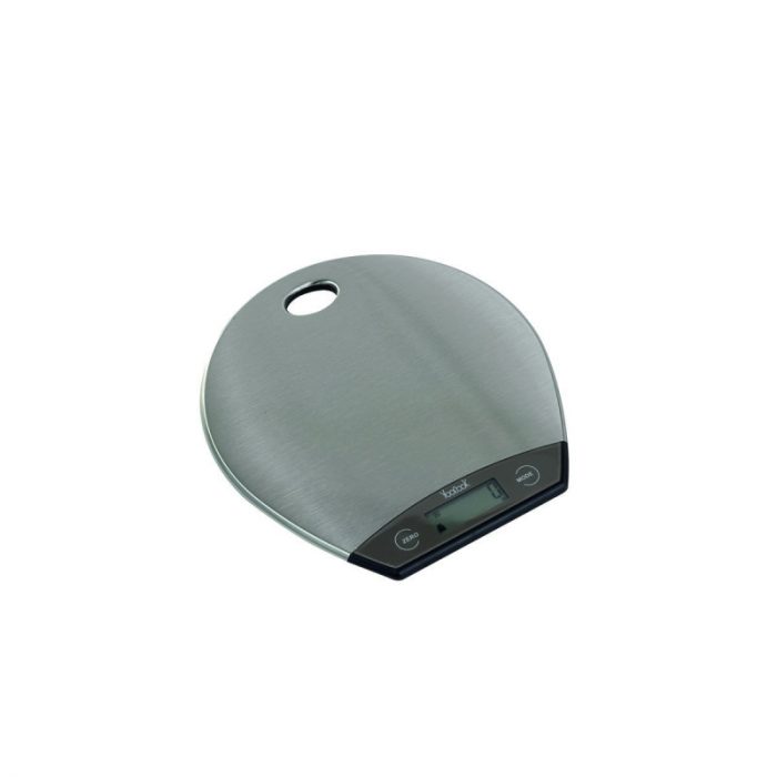 Balance de cuisine ronde avec pile - inox - 20,9 x 20 x 1,3 cm – Image 4