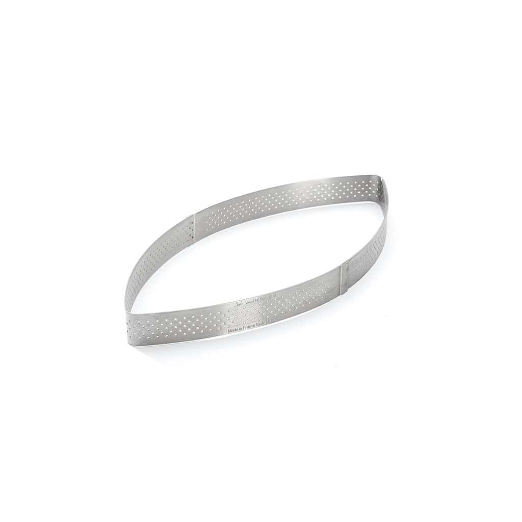 cercle-a-tarte-calisson-valrhona-inox-perfore-ht-2-cm Cercle Perforé inox Calisson 25.5 X 11 X 2 CM – Image 1