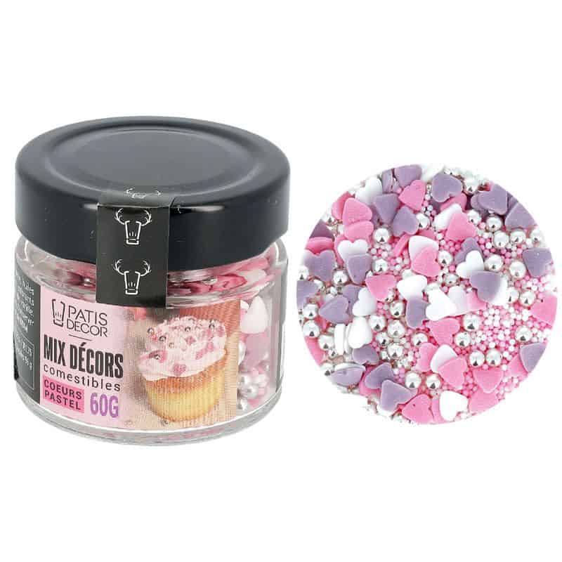 decors-comestibles-coeurs-pastel-assortis-patisdecor-80-g Décors comestibles coeurs pastel assortis Patisdécor 80 g – Image 1